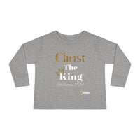 Christ The King Toddler Long Sleeve Tee-Children's Clothing-KVOM