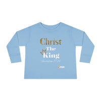 Christ The King Toddler Long Sleeve Tee-Children's Clothing-KVOM