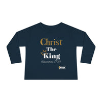 Christ The King Toddler Long Sleeve Tee-Children's Clothing-KVOM