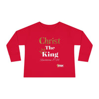 Christ The King Toddler Long Sleeve Tee-Children's Clothing-KVOM