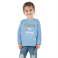 Christ The King Toddler Long Sleeve Tee-Children's Clothing-KVOM