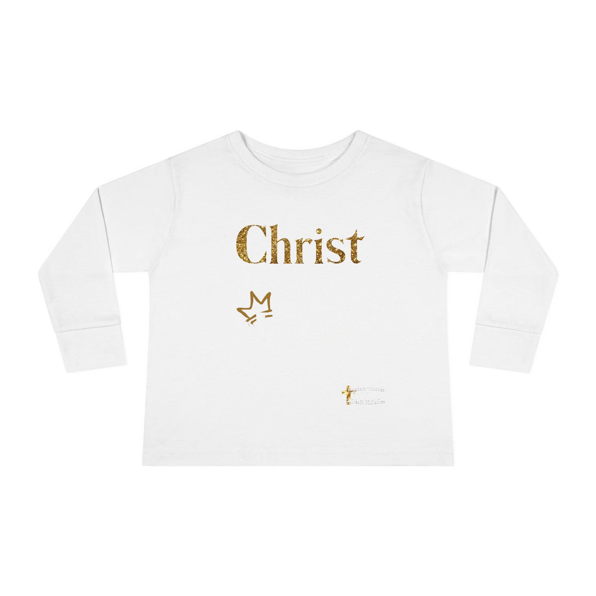 Christ The King Toddler Long Sleeve Tee-Children's Clothing-KVOM