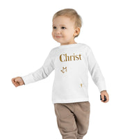 Christ The King Toddler Long Sleeve Tee-Children's Clothing-KVOM