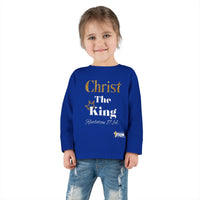 Christ The King Toddler Long Sleeve Tee-Children's Clothing-KVOM