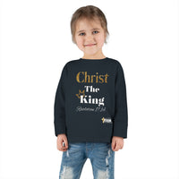 Christ The King Toddler Long Sleeve Tee-Children's Clothing-KVOM