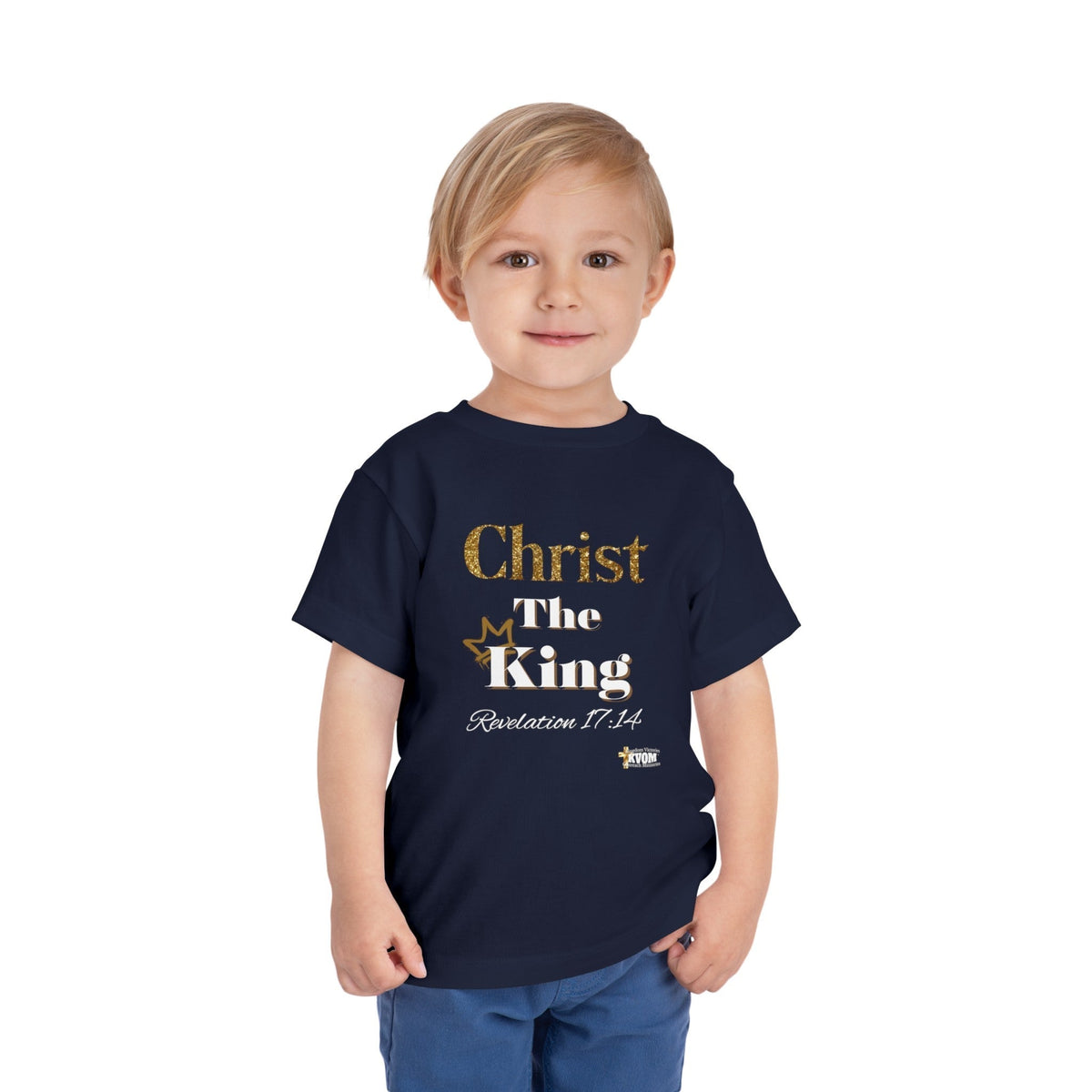 Christ The King Toddler Short Sleeve Tee-Children's Clothing-KVOM