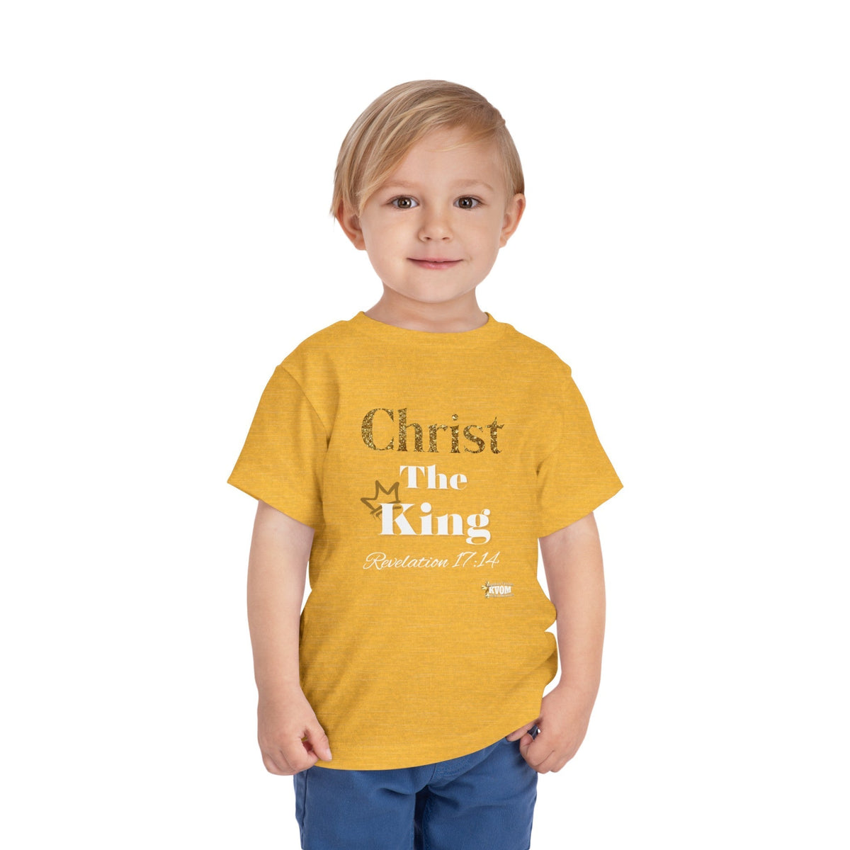 Christ The King Toddler Short Sleeve Tee-Children's Clothing-KVOM