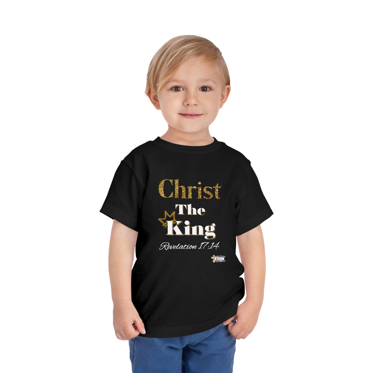 Christ The King Toddler Short Sleeve Tee-Children's Clothing-KVOM