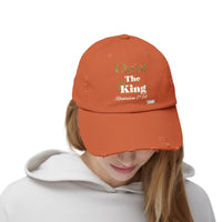 Christ The King Unisex Distressed Cap-KVOM; Christian Clothing; Women’s Clothing; Men's Clothes, Men's Hats, Women’s T-Shirts; Hoodies Sale; Ladies Tops; Ladies Dresses; Floral Tops; Floral Dresses; Flower Clothes; Activewear; Glorious; Psalms; Blessings On Blessings; Teens Clothing; Christian Book Store; Girl’s Clothing Sale; Mother’s Day Sale; Gifts For Sister; Christian Gifts; Gifts for Daughter; Spring Sale; Clearance Sale; Jesus; Christ Is King; Holy Ghost; God Got Me; Spiritual Warrior; Prophetic; Ble