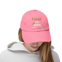 Christ The King Unisex Distressed Cap-KVOM; Christian Clothing; Women’s Clothing; Men's Clothes, Men's Hats, Women’s T-Shirts; Hoodies Sale; Ladies Tops; Ladies Dresses; Floral Tops; Floral Dresses; Flower Clothes; Activewear; Glorious; Psalms; Blessings On Blessings; Teens Clothing; Christian Book Store; Girl’s Clothing Sale; Mother’s Day Sale; Gifts For Sister; Christian Gifts; Gifts for Daughter; Spring Sale; Clearance Sale; Jesus; Christ Is King; Holy Ghost; God Got Me; Spiritual Warrior; Prophetic; Ble