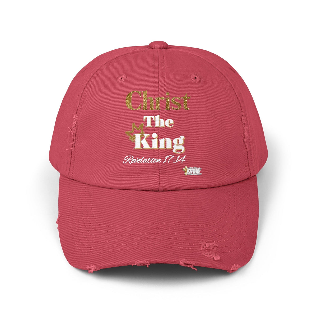 Christ The King Unisex Distressed Cap-KVOM; Christian Clothing; Women’s Clothing; Men's Clothes, Men's Hats, Women’s T-Shirts; Hoodies Sale; Ladies Tops; Ladies Dresses; Floral Tops; Floral Dresses; Flower Clothes; Activewear; Glorious; Psalms; Blessings On Blessings; Teens Clothing; Christian Book Store; Girl’s Clothing Sale; Mother’s Day Sale; Gifts For Sister; Christian Gifts; Gifts for Daughter; Spring Sale; Clearance Sale; Jesus; Christ Is King; Holy Ghost; God Got Me; Spiritual Warrior; Prophetic; Ble