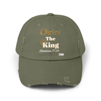 Christ The King Unisex Distressed Cap-KVOM; Christian Clothing; Women’s Clothing; Men's Clothes, Men's Hats, Women’s T-Shirts; Hoodies Sale; Ladies Tops; Ladies Dresses; Floral Tops; Floral Dresses; Flower Clothes; Activewear; Glorious; Psalms; Blessings On Blessings; Teens Clothing; Christian Book Store; Girl’s Clothing Sale; Mother’s Day Sale; Gifts For Sister; Christian Gifts; Gifts for Daughter; Spring Sale; Clearance Sale; Jesus; Christ Is King; Holy Ghost; God Got Me; Spiritual Warrior; Prophetic; Ble