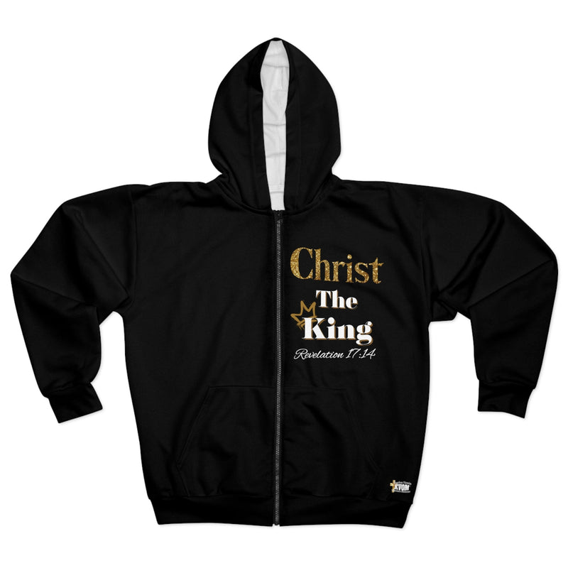 Christ The King Unisex Hoodie Jacket, Black-KVOM