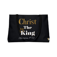 Christ The King Weekender Tote Bag Black & Gold