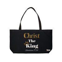 Christ The King Weekender Tote Bag Black & Gold