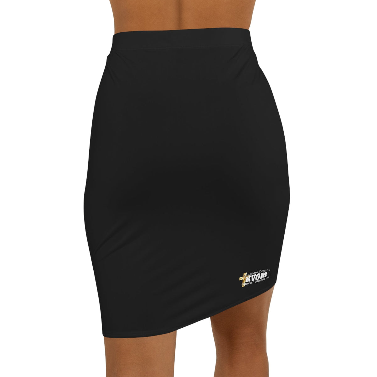 Christ The King Women's Mid-Waist Pencil Skirt Black-KVOM