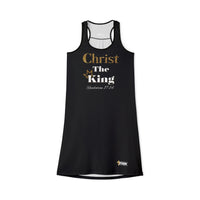 Christ The King Women's Racerback Dress Black & Gold-KVOM