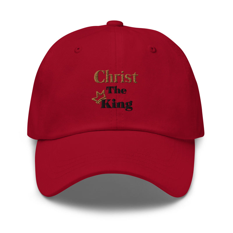 Christ the King Embroidered Men's Hat, Black and Gold Emblem-KVOM; Christian Clothing; Women’s Clothing; Men's Clothes, Men's Hats, Women’s T-Shirts; Hoodies Sale; Ladies Tops; Ladies Dresses; Floral Tops; Floral Dresses; Flower Clothes; Activewear; Glorious; Psalms; Blessings On Blessings; Teens Clothing; Christian Book Store; Girl’s Clothing Sale; Mother’s Day Sale; Gifts For Sister; Christian Gifts; Gifts for Daughter; Spring Sale; Clearance Sale; Jesus; Christ Is King; Holy Ghost; God Got Me; Spiritual 