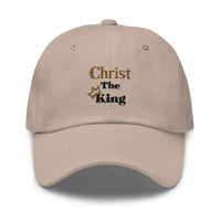 Christ the King Embroidered Men's Hat, Black and Gold Emblem-KVOM; Christian Clothing; Women’s Clothing; Men's Clothes, Men's Hats, Women’s T-Shirts; Hoodies Sale; Ladies Tops; Ladies Dresses; Floral Tops; Floral Dresses; Flower Clothes; Activewear; Glorious; Psalms; Blessings On Blessings; Teens Clothing; Christian Book Store; Girl’s Clothing Sale; Mother’s Day Sale; Gifts For Sister; Christian Gifts; Gifts for Daughter; Spring Sale; Clearance Sale; Jesus; Christ Is King; Holy Ghost; God Got Me; Spiritual 