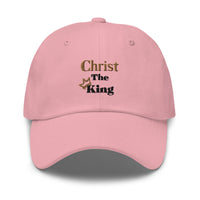 Christ the King Embroidered Men's Hat, Black and Gold Emblem-KVOM; Christian Clothing; Women’s Clothing; Men's Clothes, Men's Hats, Women’s T-Shirts; Hoodies Sale; Ladies Tops; Ladies Dresses; Floral Tops; Floral Dresses; Flower Clothes; Activewear; Glorious; Psalms; Blessings On Blessings; Teens Clothing; Christian Book Store; Girl’s Clothing Sale; Mother’s Day Sale; Gifts For Sister; Christian Gifts; Gifts for Daughter; Spring Sale; Clearance Sale; Jesus; Christ Is King; Holy Ghost; God Got Me; Spiritual 