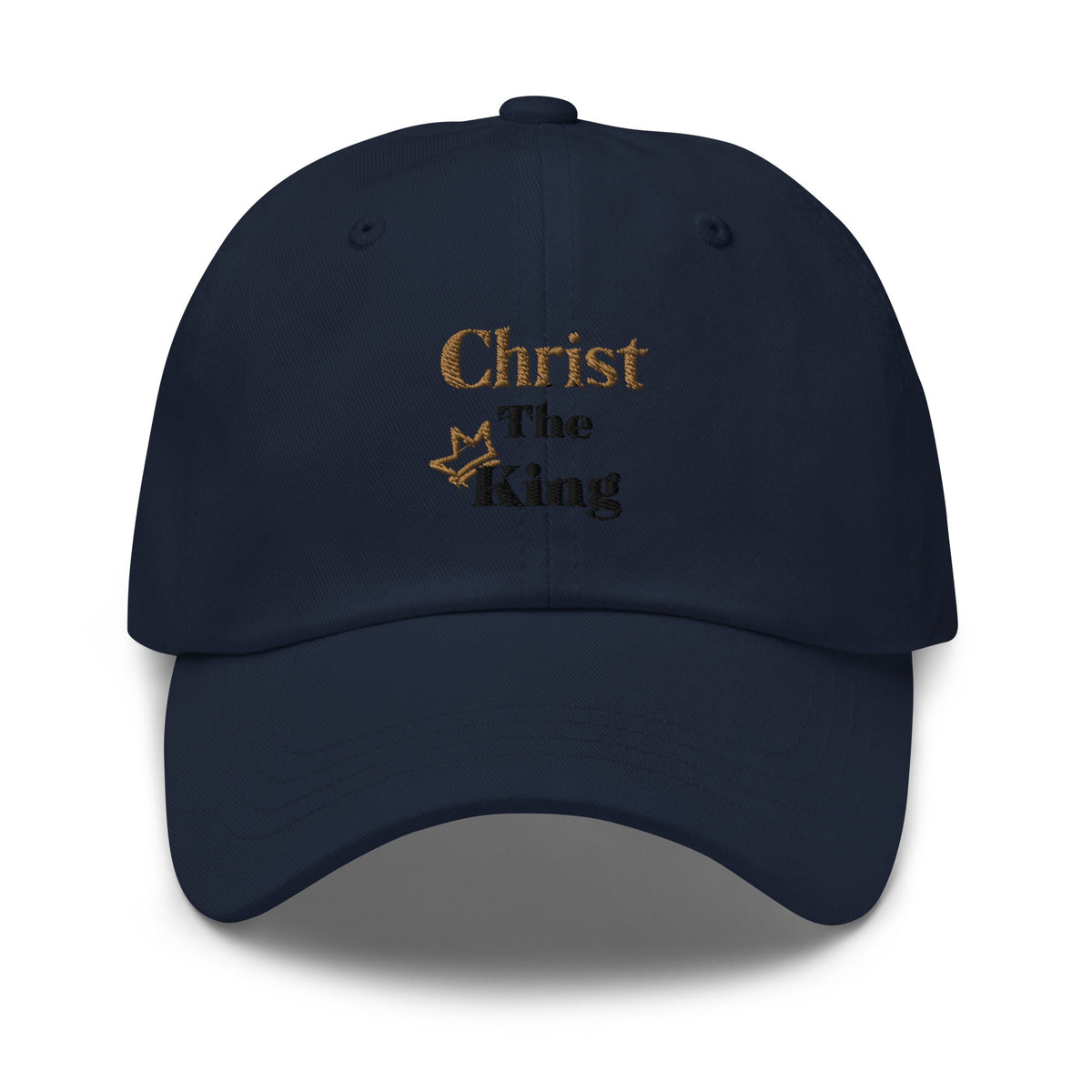 Christ the King Embroidered Women's Hat, Black and Gold Emblem-KVOM; Christian Clothing; Women’s Clothing; Men's Clothes, Men's Hats, Women’s T-Shirts; Hoodies Sale; Ladies Tops; Ladies Dresses; Floral Tops; Floral Dresses; Flower Clothes; Activewear; Glorious; Psalms; Blessings On Blessings; Teens Clothing; Christian Book Store; Girl’s Clothing Sale; Mother’s Day Sale; Gifts For Sister; Christian Gifts; Gifts for Daughter; Spring Sale; Clearance Sale; Jesus; Christ Is King; Holy Ghost; God Got Me; Spiritua