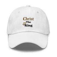 Christ the King Embroidered Women's Hat, Black and Gold Emblem-KVOM; Christian Clothing; Women’s Clothing; Men's Clothes, Men's Hats, Women’s T-Shirts; Hoodies Sale; Ladies Tops; Ladies Dresses; Floral Tops; Floral Dresses; Flower Clothes; Activewear; Glorious; Psalms; Blessings On Blessings; Teens Clothing; Christian Book Store; Girl’s Clothing Sale; Mother’s Day Sale; Gifts For Sister; Christian Gifts; Gifts for Daughter; Spring Sale; Clearance Sale; Jesus; Christ Is King; Holy Ghost; God Got Me; Spiritua