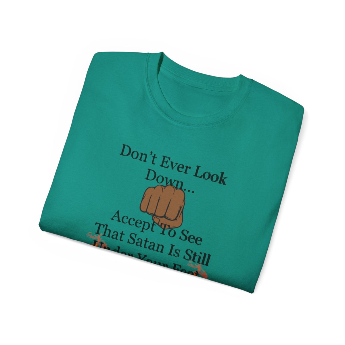 Don't Ever Look Down Unisex Relaxed T-Shirt BLK Fist-KVOM