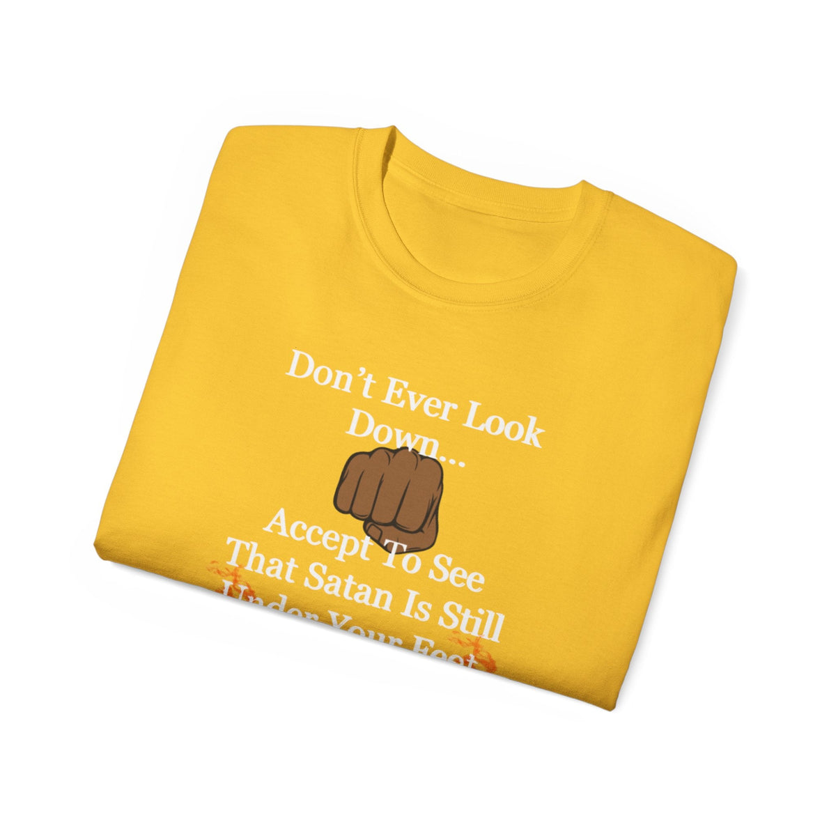 Don't Ever Look Down Unisex Relaxed T-Shirt BLK Fist-KVOM