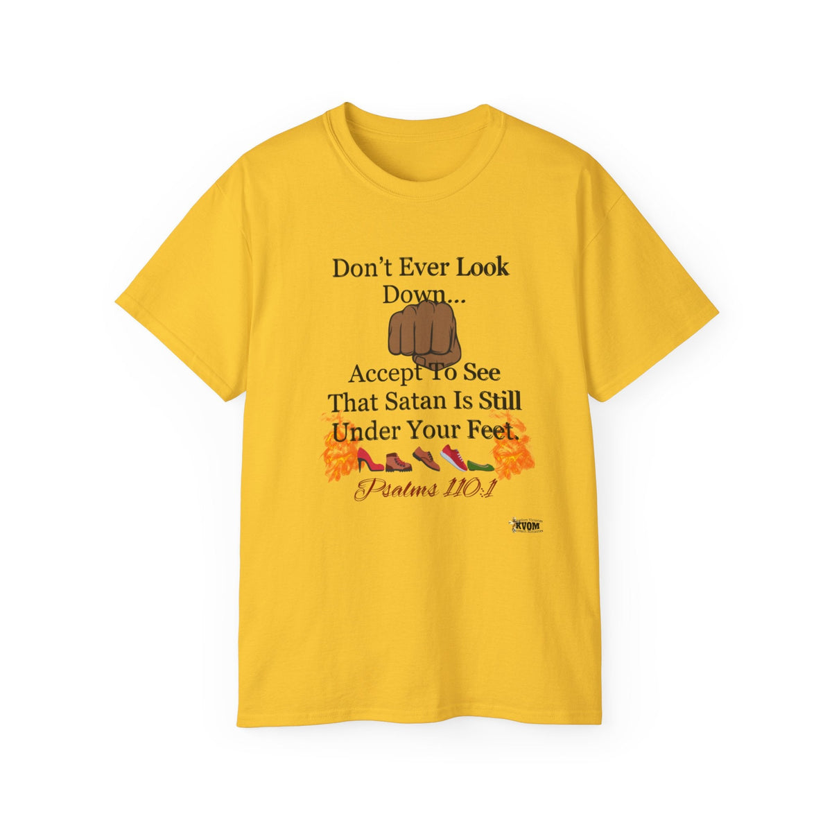 Don't Ever Look Down Unisex Relaxed T-Shirt BLK Fist-KVOM