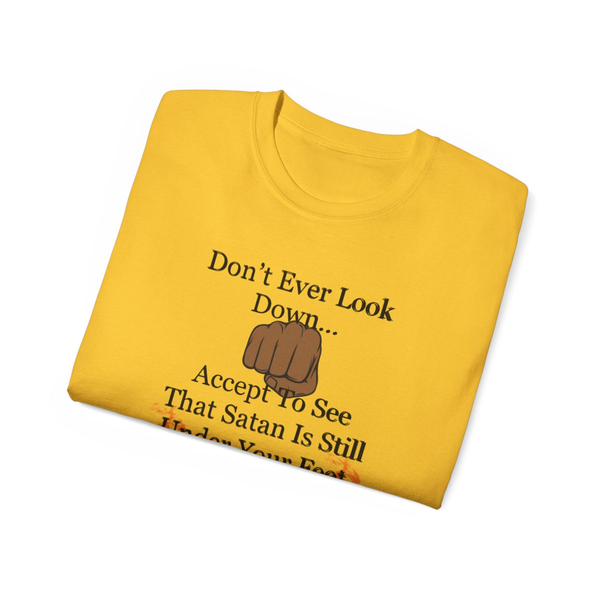 Don't Ever Look Down Unisex Relaxed T-Shirt BLK Fist-KVOM