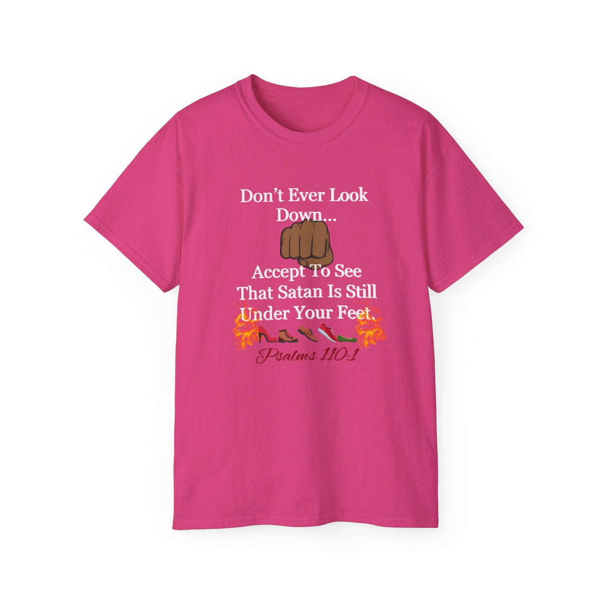 Don't Ever Look Down Unisex Relaxed T-Shirt BLK Fist-KVOM