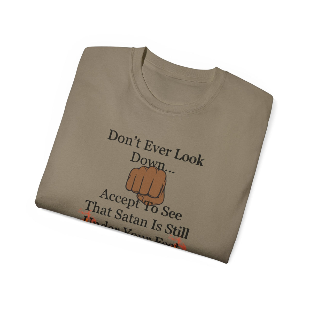 Don't Ever Look Down Unisex Relaxed T-Shirt BLK Fist-KVOM