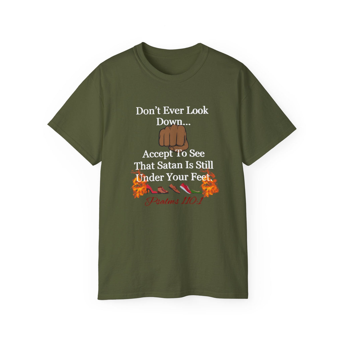 Don't Ever Look Down Unisex Relaxed T-Shirt BLK Fist-KVOM