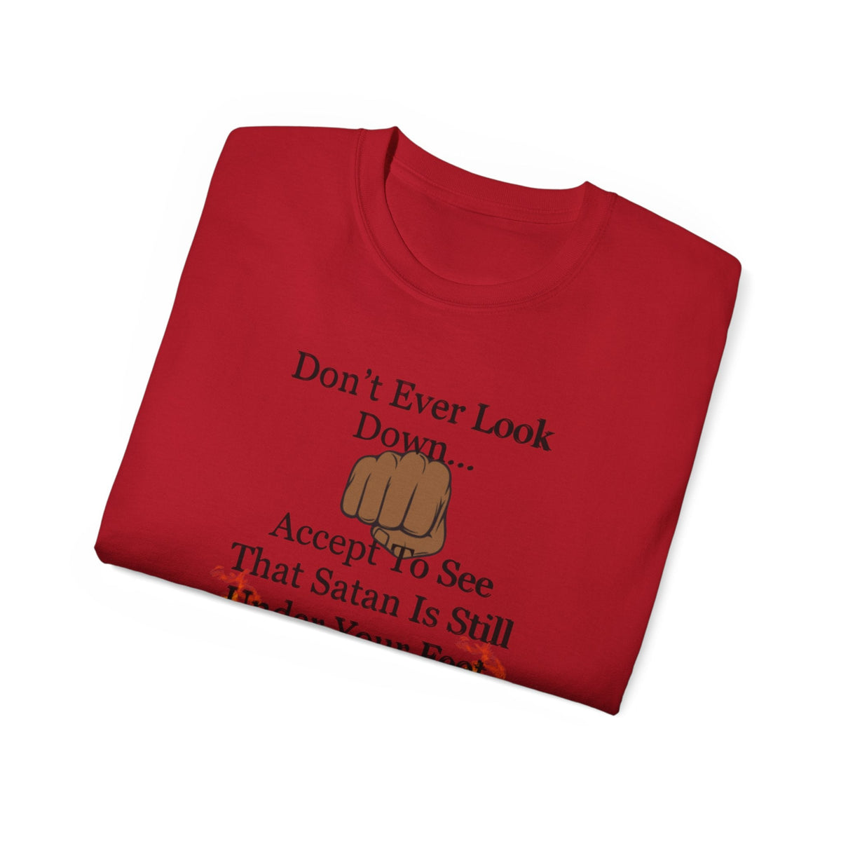 Don't Ever Look Down Unisex Relaxed T-Shirt BLK Fist-KVOM