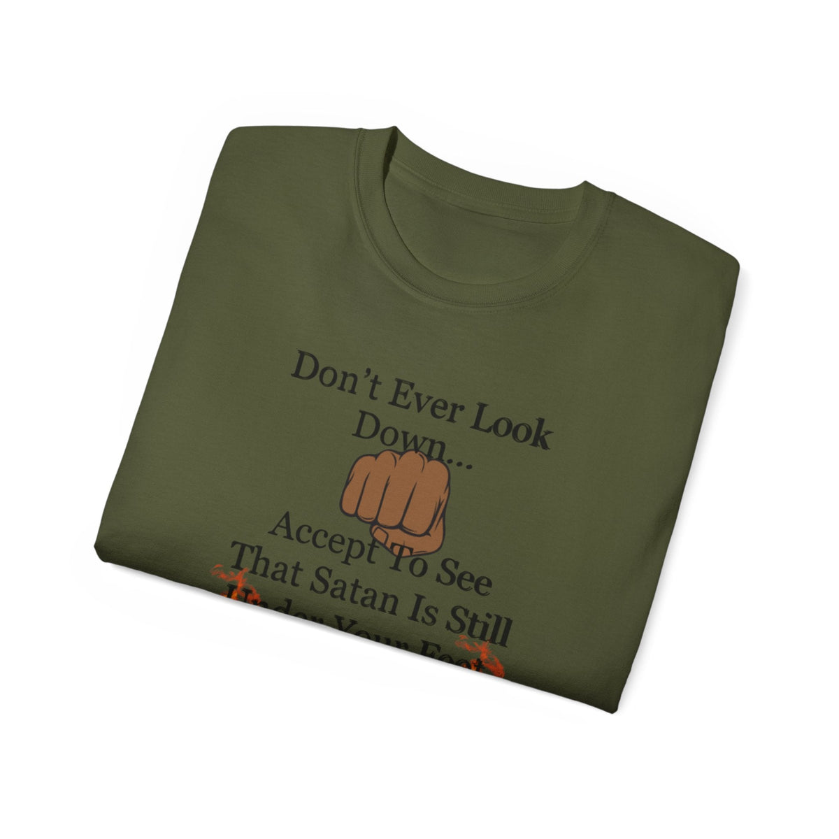 Don't Ever Look Down Unisex Relaxed T-Shirt BLK Fist-KVOM