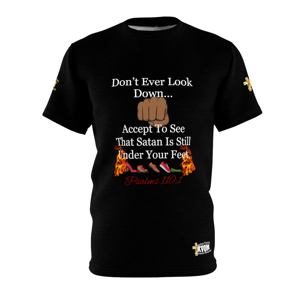 Don't Ever Look Down Unisex Shirt Black BLK Fist-KVOM