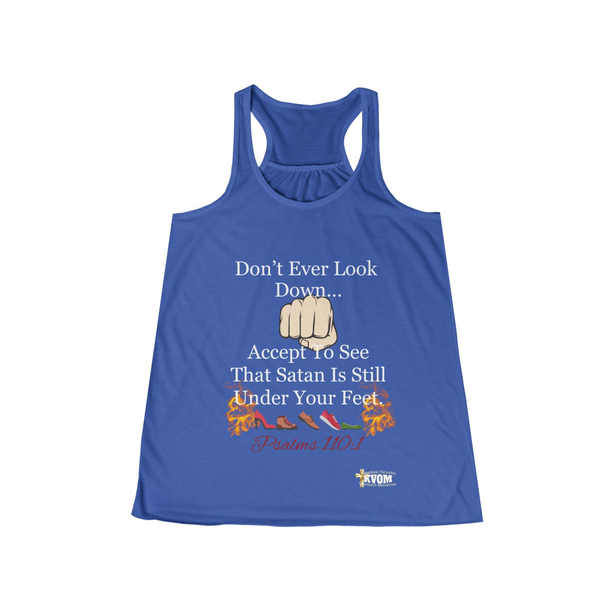 Don't Ever Look Down Women's Flowy Racerback Tank-KVOM