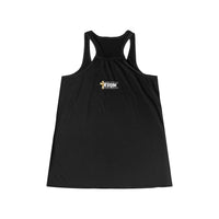 Don't Ever Look Down Women's Flowy Racerback Tank BLK Fist-KVOM