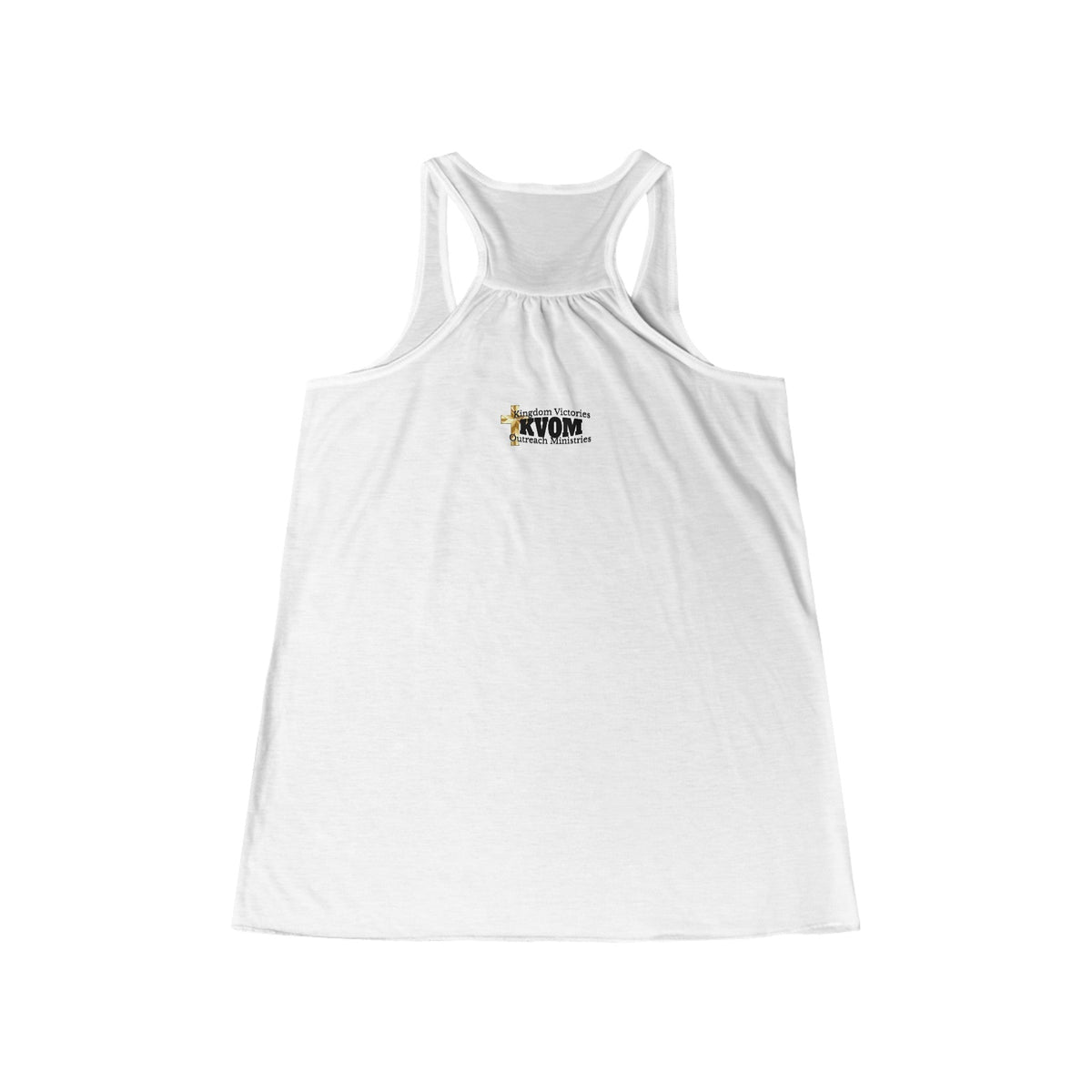 Don't Ever Look Down Women's Flowy Racerback Tank, Blk Fist-KVOM