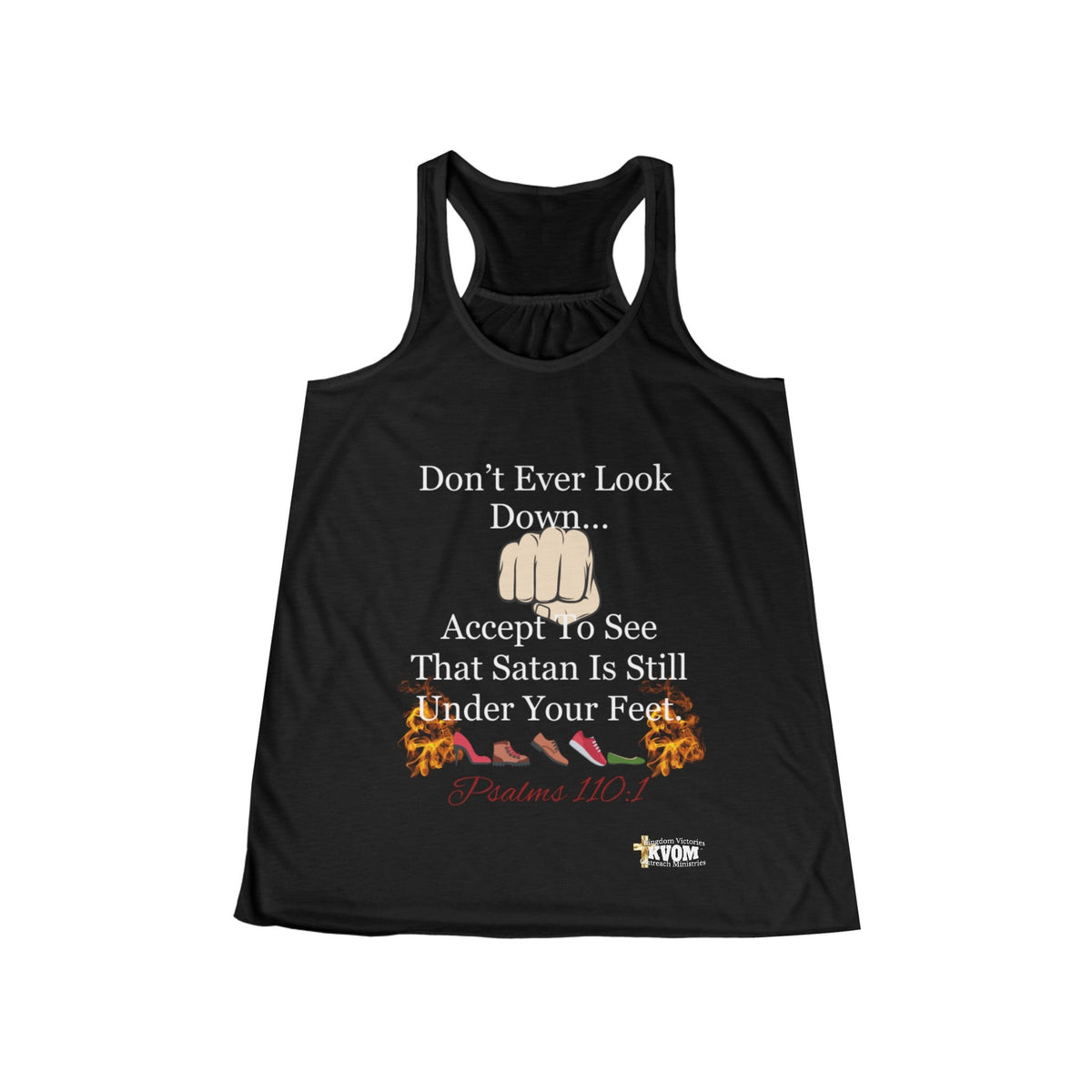 Don't Ever Look Down Women's Flowy Racerback Tank-KVOM