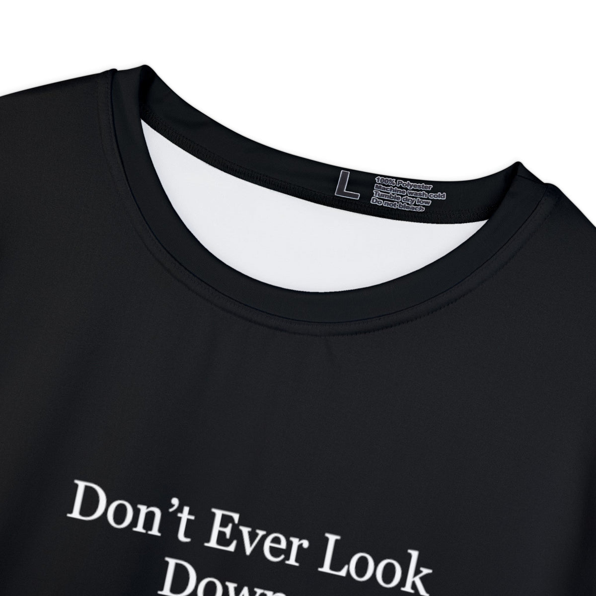 Don't Ever Look Down Women's Shirt Black, Blk Fist-KVOM