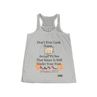 Don't Ever Look Down..Satan Under Feet Women's Flowy Racerback Tank-KVOM