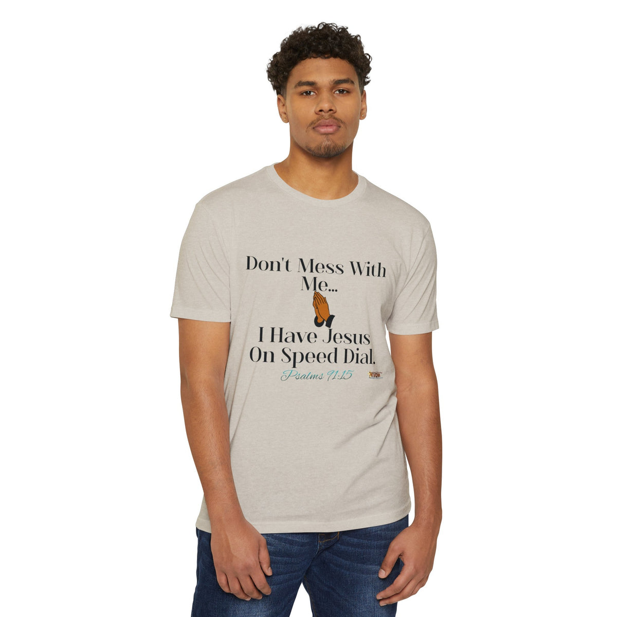 Don't Mess With Me, Jesus On Speed-Dial Unisex Jersey Style T-shirt-KVOM