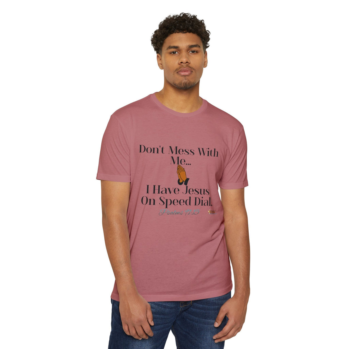 Don't Mess With Me, Jesus On Speed-Dial Unisex Jersey Style T-shirt-KVOM