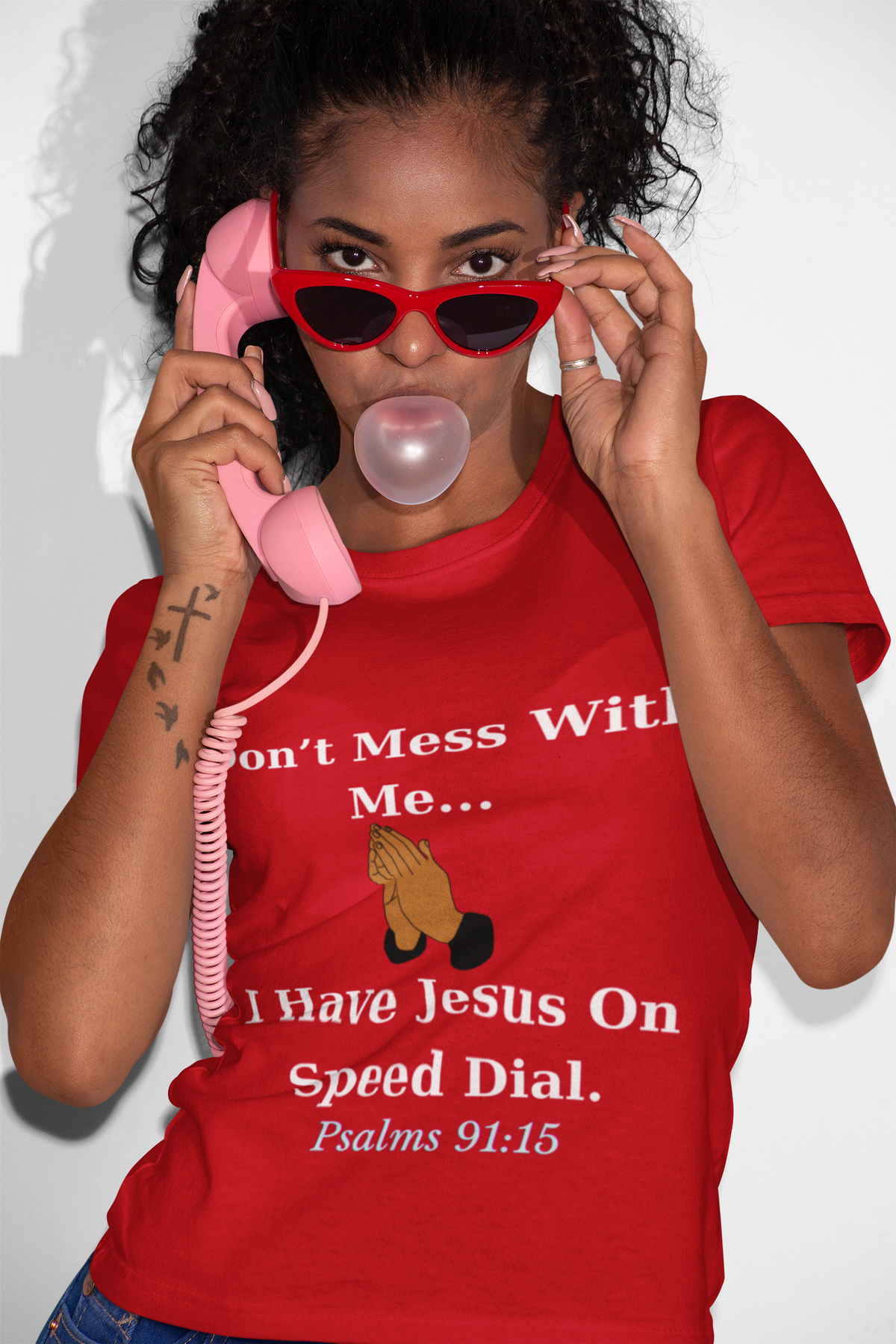 Don't Mess With Me..Jesus Speed Dial Unisex Relaxed Fit T-Shirt