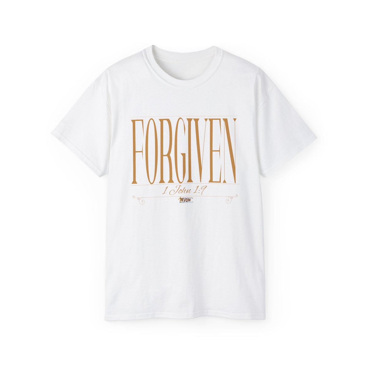 FORGIVEN "Stretched" Unisex T-Shirt, Black, White, Gold Print-KVOM