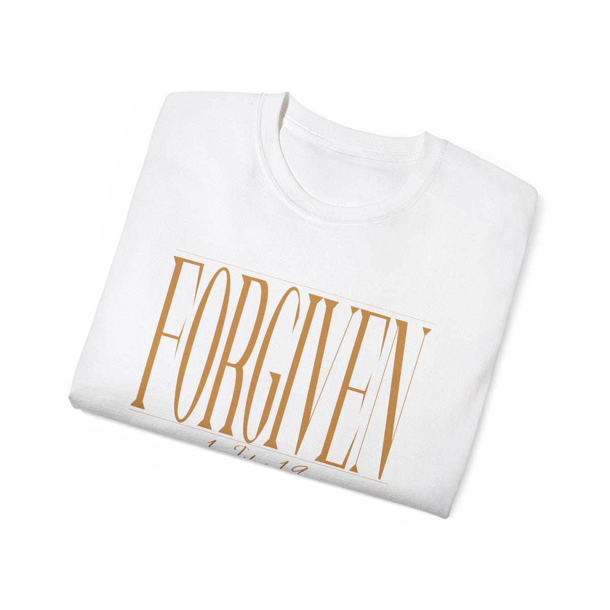 FORGIVEN "Stretched" Unisex T-Shirt, Black, White, Gold Print-KVOM