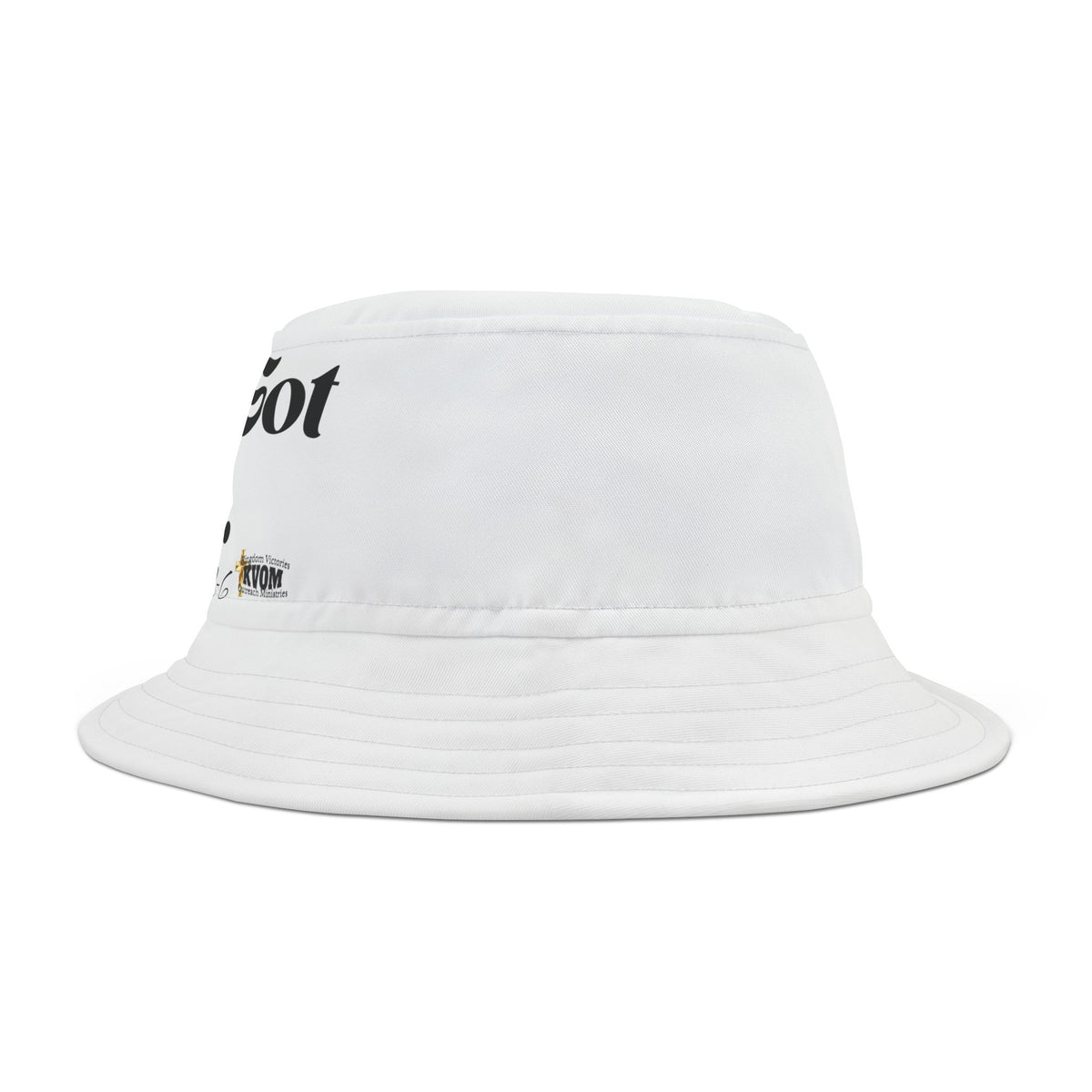 GOD GOT ME Unisex Bucket Hat White-KVOM; Christian Clothing; Women’s Clothing; Men's Clothes, Men's Hats, Women’s T-Shirts; Hoodies Sale; Ladies Tops; Ladies Dresses; Floral Tops; Floral Dresses; Flower Clothes; Activewear; Glorious; Psalms; Blessings On Blessings; Teens Clothing; Christian Book Store; Girl’s Clothing Sale; Mother’s Day Sale; Gifts For Sister; Christian Gifts; Gifts for Daughter; Spring Sale; Clearance Sale; Jesus; Christ Is King; Holy Ghost; God Got Me; Spiritual Warrior; Prophetic; Blessi