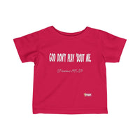 God Don't Play 'Bout Me Infant Jersey Tee-Children's Clothing-KVOM