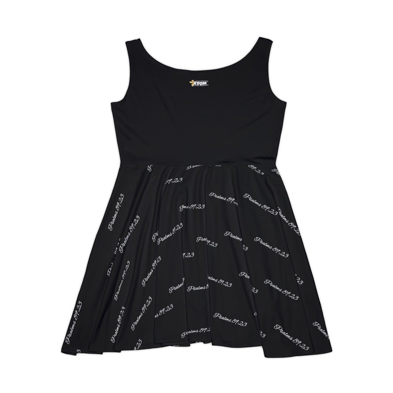 God Don't Play Bout Me Women's Skater Dress, Black